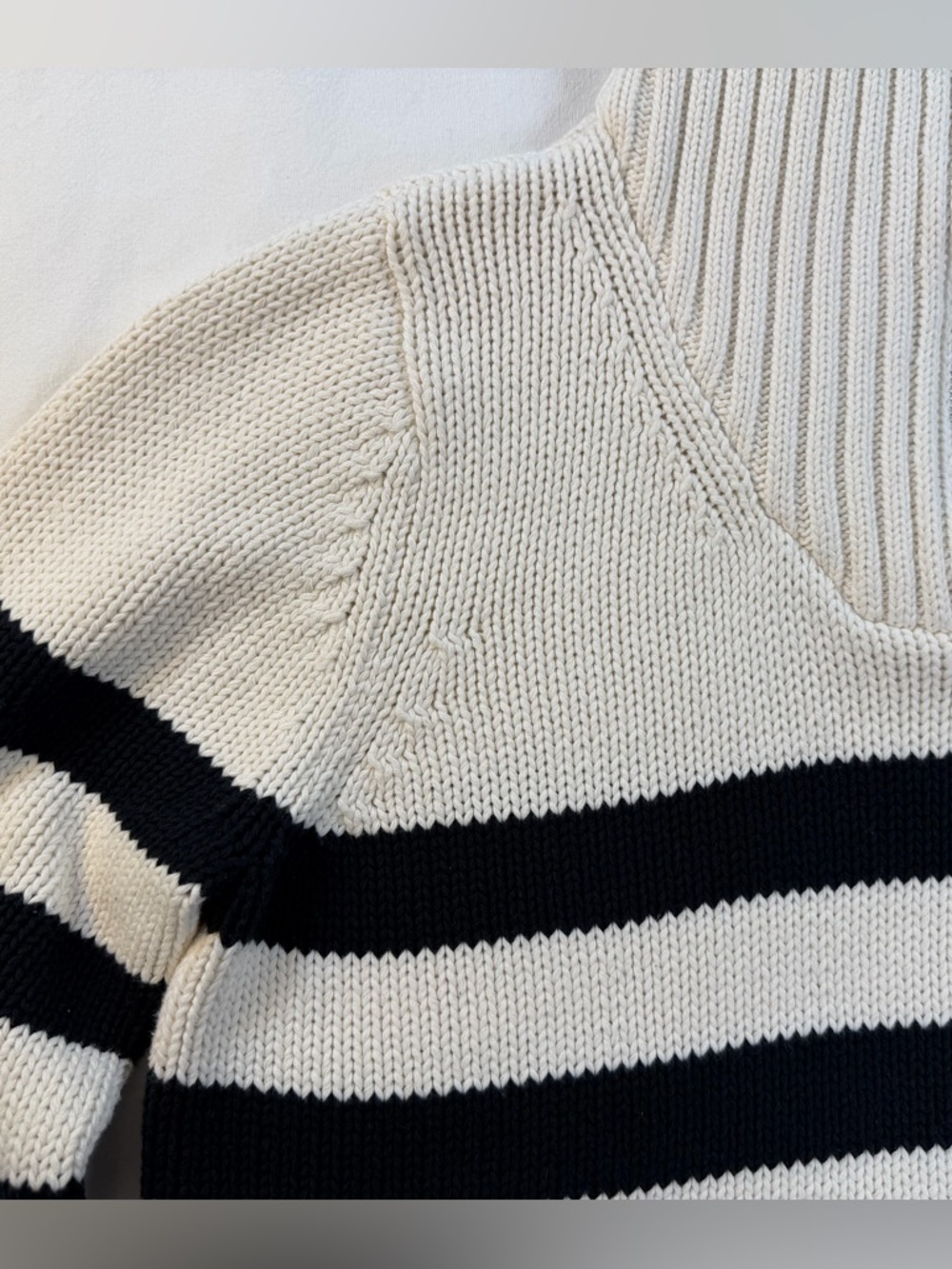 Kule The Matey Black & Cream Striped Cotton Knit Sweater Small EUC - Picture 12 of 12